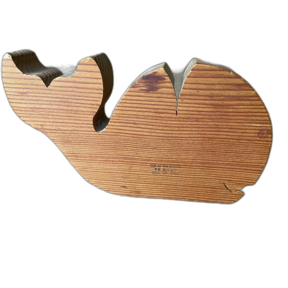 Wooden Piggy Bank Money Box Whale Toy Gift - Picture 3 of 4